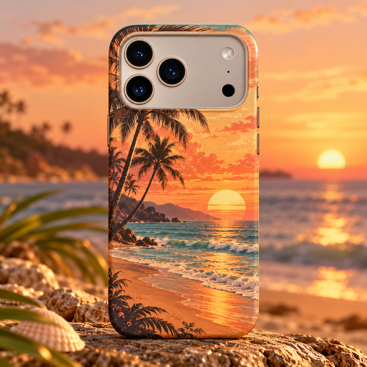 Vorzqeli Retro Orange Art Graffiti Phone Case, Unique Trendy Protective Cover