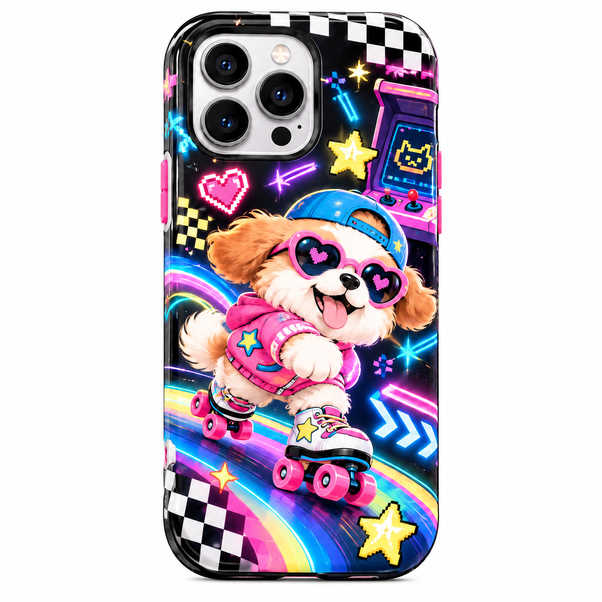 Vorzqeli Colorful Pop Cartoon Phone Case, Playful Vibrant Protective Cover