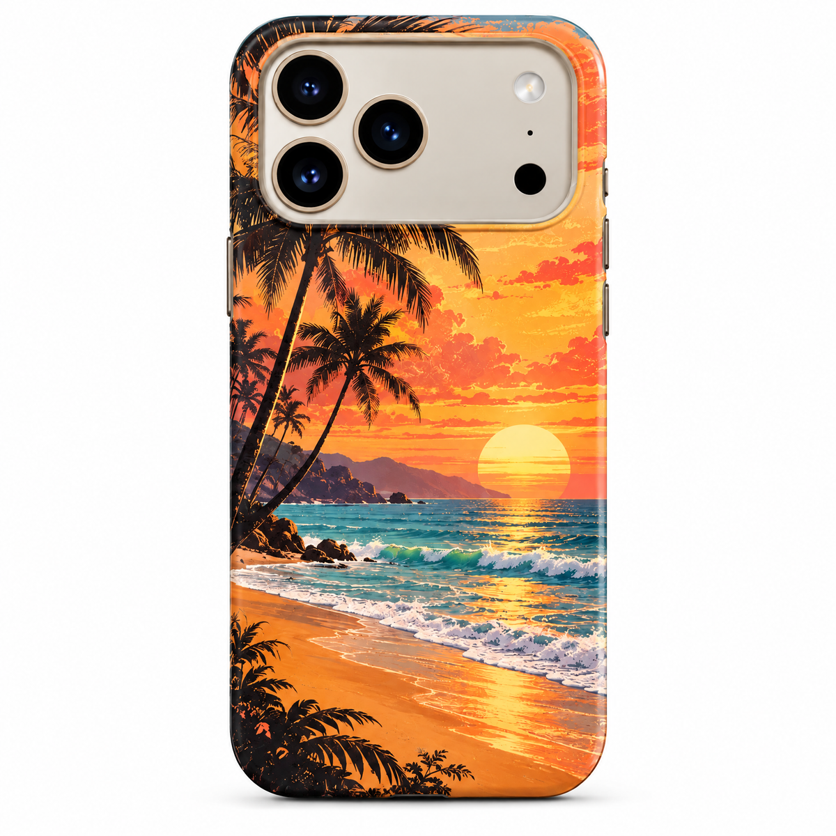 Vorzqeli Retro Orange Art Graffiti Phone Case, Unique Trendy Protective Cover