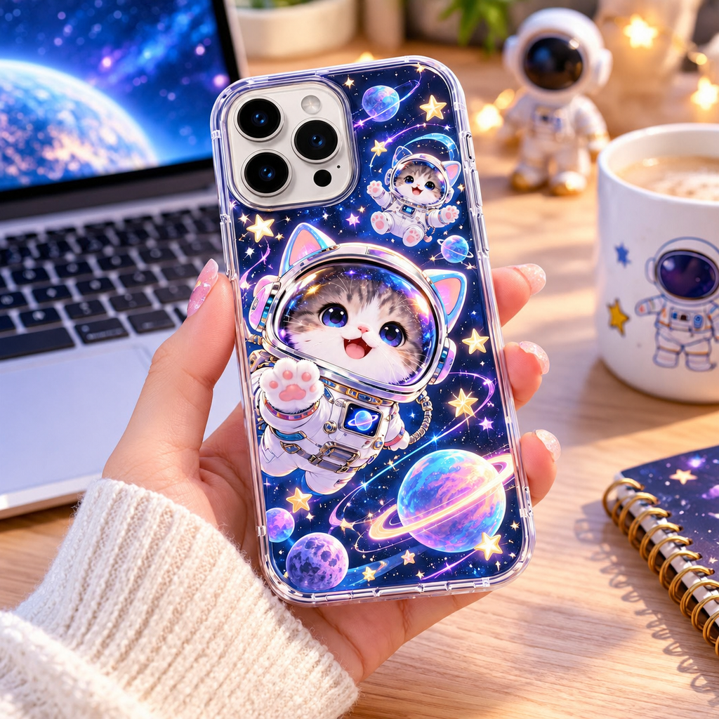 Vorzqeli Purple Fantasy Art Pattern Phone Case, Romantic Aesthetic Shell