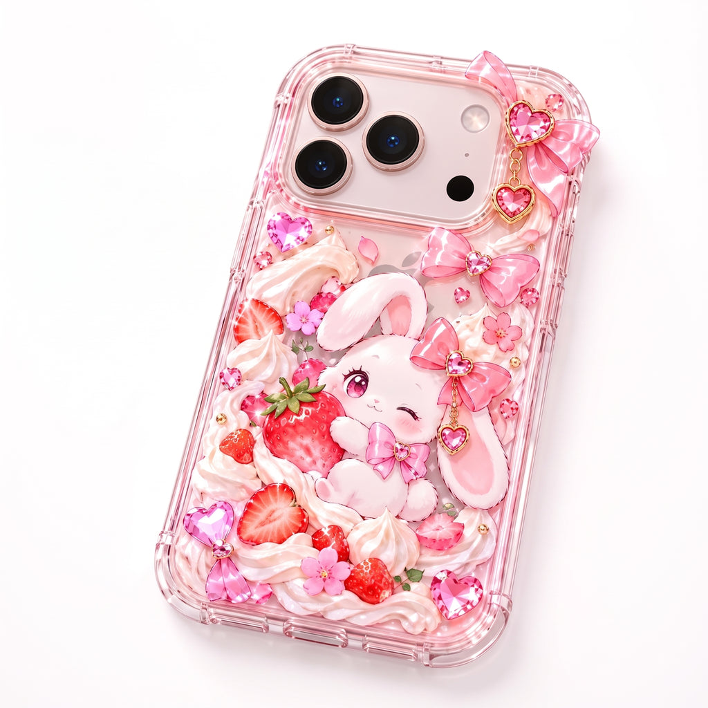Vorzqeli Sweet Floral Cartoon Character Phone Case, Lovely Aesthetic Shell