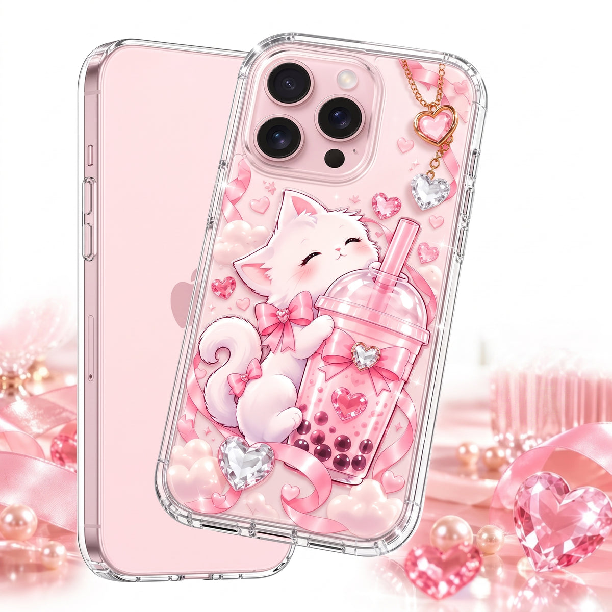 Vorzqeli Cute Cartoon Pet Phone Case, Pastel Kawaii Protective Cover