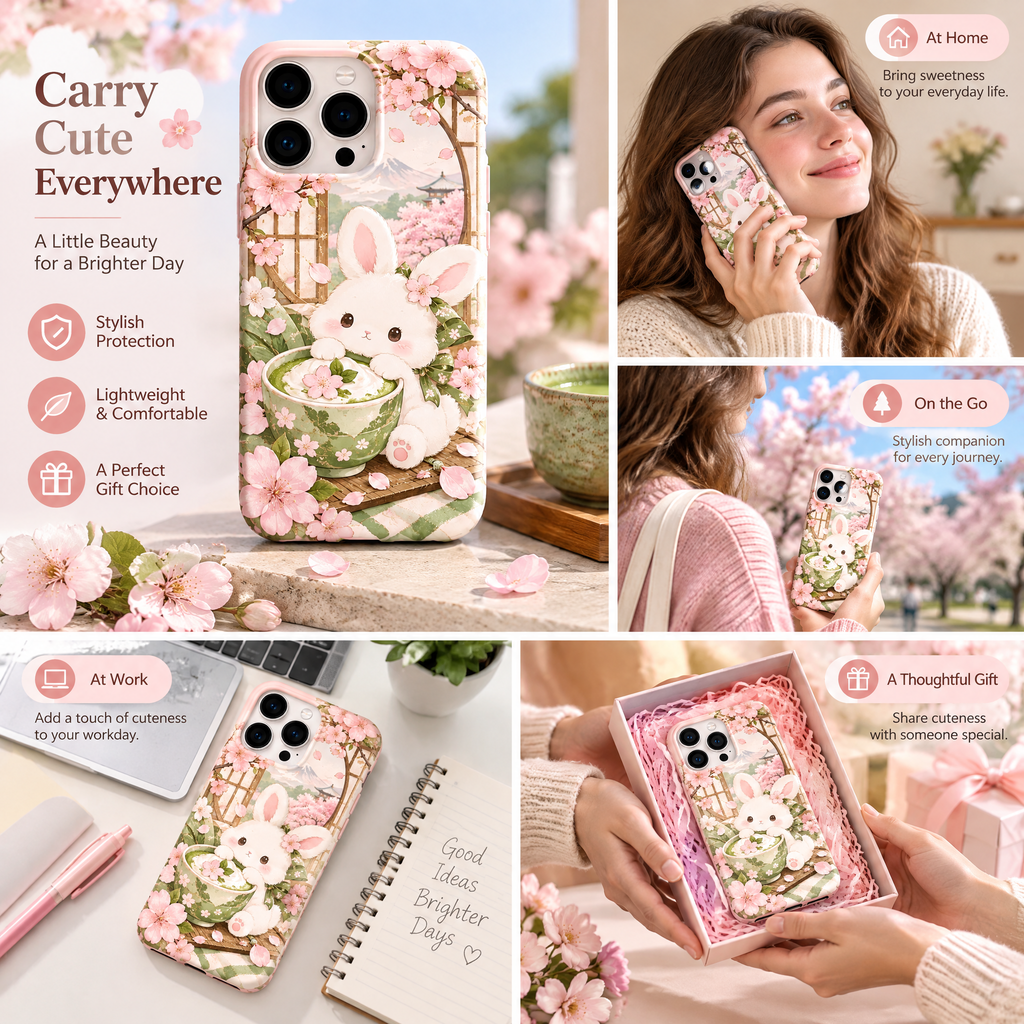 Vorzqeli Lavender Floral Watercolor Phone Case, Soft Dream Art Shell