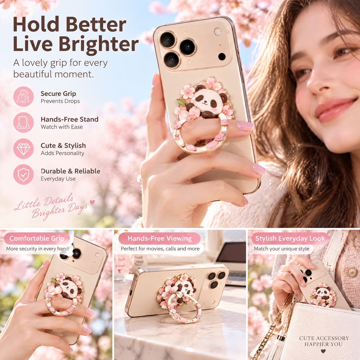 Vorzqeli Minimal Cute Art Phone Stand, Portable Desktop Holder