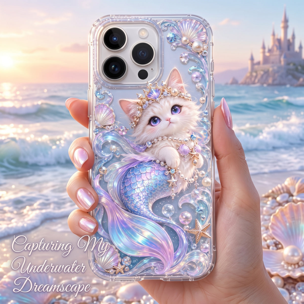 Vorzqeli Lavender Floral Watercolor Phone Case, Soft Dream Art Shell