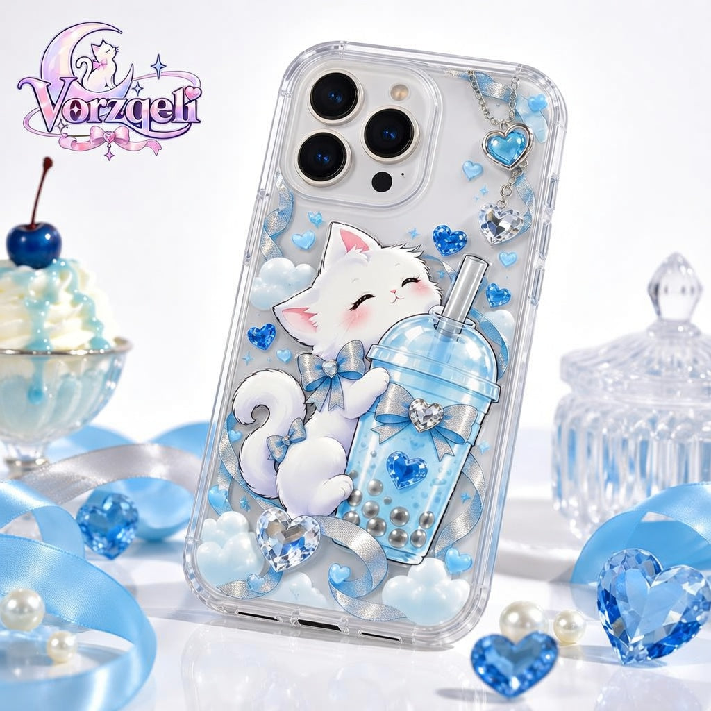 Vorzqeli Cute Cartoon Pet Phone Case, Pastel Kawaii Protective Cover